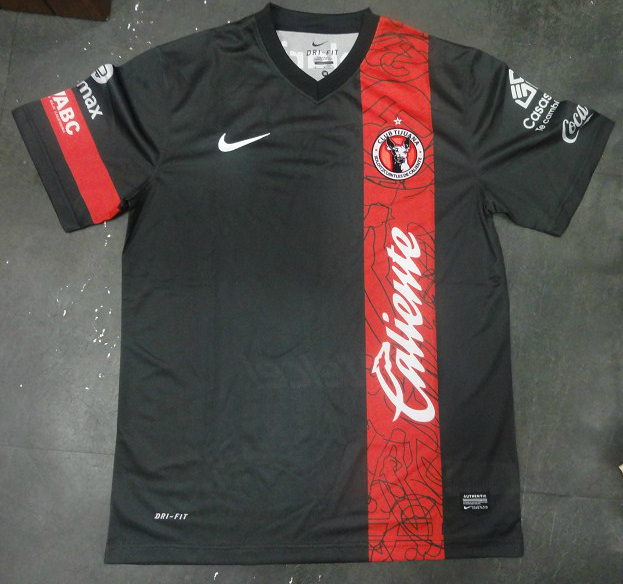 13-14 Club Tijuana Away Black Soccer Jersey Shirt